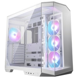MAG PANO 100R PZ WHITE 270度パノラマ強化ガラスパネル採用 ピラーレス ミドルタワー型 PCケース ホワイト MAG PANO 100R PZ WHITE