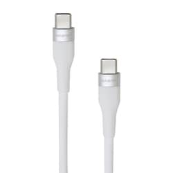 PD対応 USB Type-Cケーブル シリコン素材 60W white 1m SE-KB060CC0002WHF