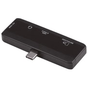 USB3.2Gen2 Type-C コンボハブ(PD対応 Type-C×1 USB3.2Gen2×1 3.5mm4極ミニプラグ×1SD/microSDカードリーダー×1) COM-C3SD152BK