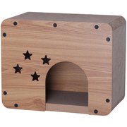 キャットハウス スター 幅44×奥行25×高さ35cm ナチュラル ※お客様組立て AFCH-11