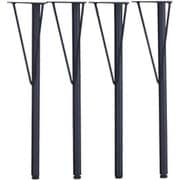 テーブル脚 金属丸脚4本セット(Y型)幅16奥行16高さ69.5cm ブラック TBK-YN BK