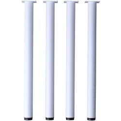 テーブル脚 丸脚4本セット 幅8.5奥行8.5高さ69.5cm ホワイト TBK-C69 WH