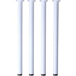 テーブル脚 丸脚4本セット 幅8.5奥行8.5高さ79.5cm ホワイト TBK-C79 WH
