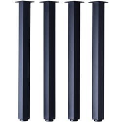 テーブル脚 角脚4本セット 幅8.5奥行8.5高さ69.5cm ブラック TBK-S69 BK