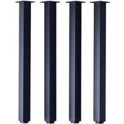 テーブル脚 角脚4本セット 幅8.5奥行8.5高さ69.5cm ブラック TBK-S69 BK