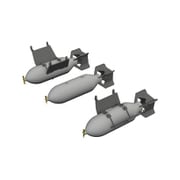 EDU6481079 1/48 WW.II 米軍 M64 500ポンド爆弾 P-40用 3個入 （エデュアルド用） [プラモデル用パーツ]