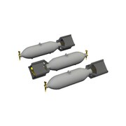 EDU6481083 1/48 WW.II 米軍 M30 500ポンド爆弾 P-40用 3個入 （エデュアルド用） [プラモデル用パーツ]