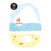 限定 wa-life夏 レトロ印刷ポストカード 海をおさんぽ HJ084
