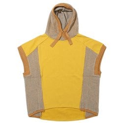 ニット切り替えフードベスト レディース 55：YELLOW サイズ：M W2433102