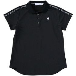 ゴルフシャツ レディース 半袖シャツ Aラインシルエット Lサイズ ブラック LG5SHS06L BK00 L