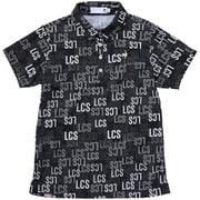 ゴルフシャツ レディース 総柄 半袖シャツ Mサイズ ブラック LG5SHS10L BK00 M