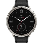 スマートウォッチ Amazfit Active 2 Round ブラック レザー プレミアムバージョン 44mm sp170073-C225