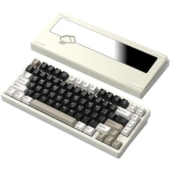 ワイヤレスメカニカルキーボード（有線・無線・Bluetooth対応）/US75％配列/HMX紫スイッチ（リニア）/ルブ済/雨音/RGB/Rainy75 Color/ホワイト SR75WHT