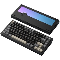 ワイヤレスメカニカルキーボード（有線・無線・Bluetooth対応）/US75％配列/HMX紫スイッチ（リニア）/ルブ済/雨音/RGB/Rainy75 Color/ブラック SR75BK
