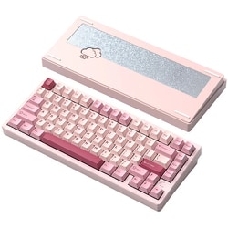 ワイヤレスメカニカルキーボード（有線・無線・Bluetooth対応）/US75％配列/KAILHココアスイッチ（リニア）/ルブ済/雨音/RGB/Rainy75 Pro/ピンク PR75CPINK