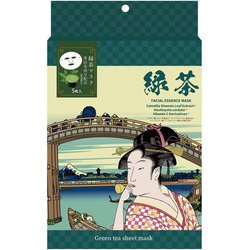 江戸浮世絵シートマスク 緑茶 5枚