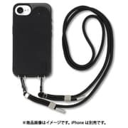 iPhone 16e用 nano・universe 背面ストラップバイカラー BK MD75658-1