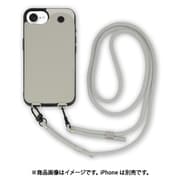 iPhone 16e用 nano・universe 背面ストラップバイカラー GY MD75658-2