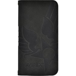 iPhone 16e用 AVIREX スタンプロゴスエード BK MD75660-1