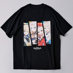 原神×LINE FRIENDS モンド 4キャラ Tシャツ Lサイズ