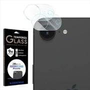 2枚組 iPhone 16e 第四世代 カメラレンズ 保護フィルム ガラスフィルム 日本製硝子 硬度9H 全面保護 レンズカバー カメラフィルム 透明 クリア CRCG-IP16E