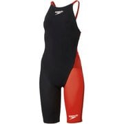 【WA承認】ファストスキンプロ3オープンバックニースキン レディース 水着 ブラック×オレンジ(KO) Mサイズ SCW12101F