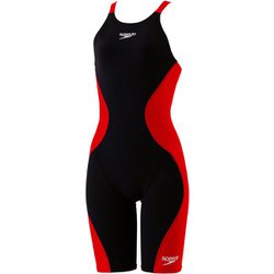 【WA承認】プロハイブリッド2オープンバックニースキン レディース 水着 レッド×ブラック（RK） Sサイズ SCW12201F
