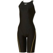 【WA承認】フレックスシグマニューセミオープンバックニースキン1 レディース 水着 ブラック（K） Mサイズ SCW12505F