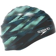 プリントシリコーンキャップ スイミング キャップ ダークティール(DT) SE12515