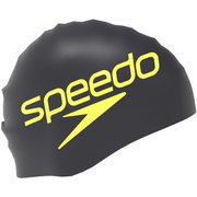プリントシリコーンキャップ スイミング キャップ ブラック×イエロー(KY) SE12515