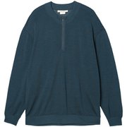 メリノブレンド 200 リアルフリース ハーフジップ ユニセックス カットソー アビス(AY) Lサイズ(日本:XLサイズ) IB0A578D