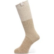 ナチュラリー リネン シルク クルー ユニセックス ソックス オフホワイト×フォッシルアイボリー（OF） Lサイズ（27-29cm） NN82510