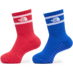 TNF ラン 2P クルー キッズ ソックス インディゴプラム×TNFレッド（IR） JMサイズ（16-18cm） NNJ82511