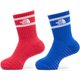 TNF ラン 2P クルー キッズ ソックス インディゴプラム×TNFレッド（IR） JLサイズ（19-21cm） NNJ82511