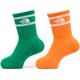 TNF ラン 2P クルー キッズ ソックス ジェイド×マンダリン（JM） JLサイズ（19-21cm） NNJ82511