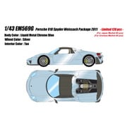 EM569G 1/43 Porsche 918 Spyder weissach package 2011 リキッドメタルクロームブルー [レジンキャストミニカー]