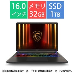 ゲーミングノートPC/Vector 16 HX AI A2XW/16型/Core Ultra 9 275HX/GeForce RTX 5080/メモリ 32GB/SSD 1TB/Windows 11 Pro Vector-16-HX-AI-A2XWIG-7650JP