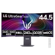 ゲーミングモニター/44.5型/LG UltraGear OLED/3440×1440/240Hz/有機EL/0.03ms/webOS/DCI-P3 98.5%/DisplayHDR True Black 400/アンチグレア/メーカー2年保証 45GX90SA-B