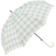 長傘 60cm ジャンプ式 ギンガムチェック ミント 17160