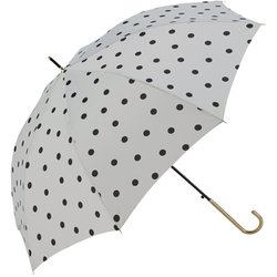 長傘 60cm ジャンプ式 ドット ブラウン 13640