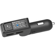 KD-272 [車載用 Bluetooth FMトランスミッター 4バンド 充電用 USB-A ポート × 2 つき 5段階 角度調節可能 イコライザー機能 ハンズフリー通話機能 12V/24V車対応 ブラック]