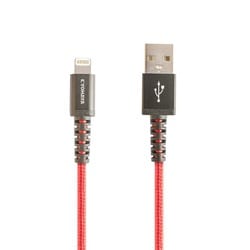 USB-A to Lightning ライトニング 強靭 充電 ケーブル 2m 最大 2.4A 対応 Apple MF 認証取得済 引張耐久 80kg以上 屈曲耐久 2万回以上 レッド YBBD200LRD