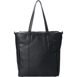 トートバッグ 肩掛け/斜め掛け 2WAY ORGULLO 自立式 18L 15.6インチノートPC A4サイズ収納 キャリーオン対応 ボトルポケット ショルダーベルト付 ブラック BM-TBSLV01BK