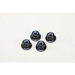 ZC-N3AFBK [フランジ付ロックナット（黒4個入） 3mm/アルミ製]
