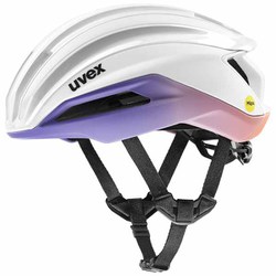 自転車ヘルメット ロードバイク用 JCF公認 MIPS搭載 ドイツ製 uvex surge aero MIPS ホワイト/ライラックアプリコットマット 56-59cm 4100980515
