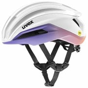 自転車ヘルメット ロードバイク用 JCF公認 MIPS搭載 ドイツ製 uvex surge aero MIPS ホワイト/ライラックアプリコットマット 56-59cm 4100980515