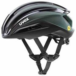 自転車ヘルメット ロードバイク用 JCF公認 MIPS搭載 ドイツ製 uvex surge aero MIPS ブラック/セージグリーンマット 56-59cm 4100980415