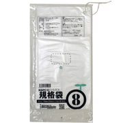 ひも付 ポリ袋 半透明 8号 シャカシャカ素材 100枚入 幅130×奥行250×厚さ 0.01mm 食品衛生法適合 00722308