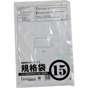 ひも付 ポリ袋 半透明 15号 シャカシャカ素材 100枚入 幅300×奥行450×厚さ 0.01mm 食品衛生法適合 00722315