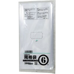 PE規格 ポリ袋 透明 6号 ツルツル素材 100枚入 幅100×奥行210×厚さ 0.03mm 食品衛生法適合 00722006